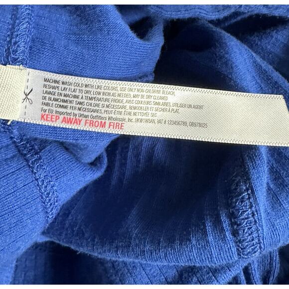 Intimately Free People Marissa Bodysuit Ribbed Sleeveless Square Neck XS Blue - Picture 6 of 6